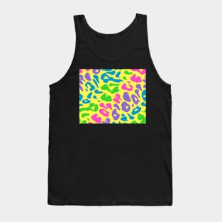 Multi-Color Leopard on Yellow Tank Top